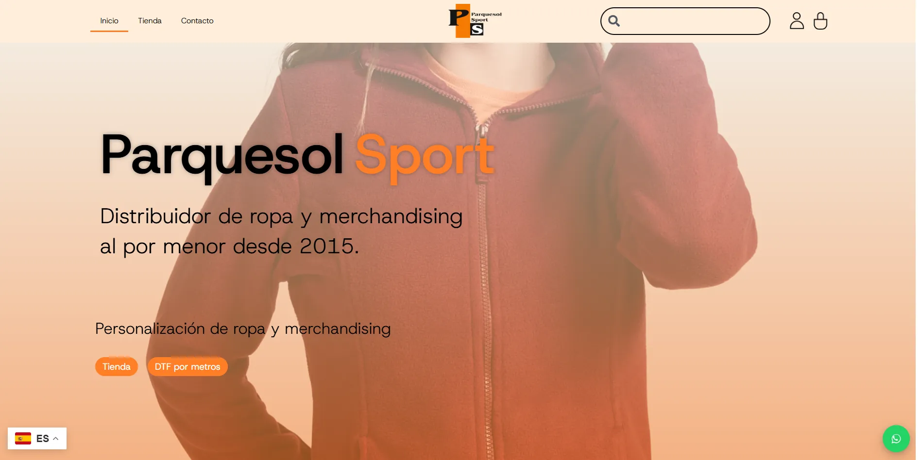 Portada de la web ParqueSol Sport